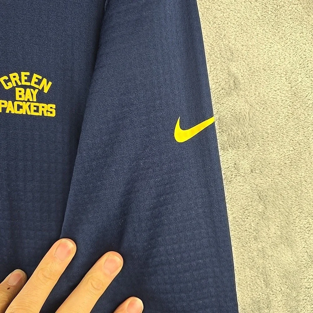 Nike Green Bay Packers On Field Shirt Mens Medium Blue Long Sleeve‎ Thermal